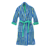 Dusen Dusen  Passion Fruit Stripe Cotton Terry Robe