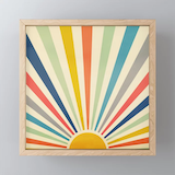 Society6 Sun Retro Art III Framed Mini Art Print by Nadja